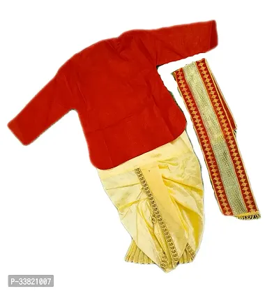 Cotton Casual Embroidered Kurta Dhoti Set with Dupatta for Boys-thumb5