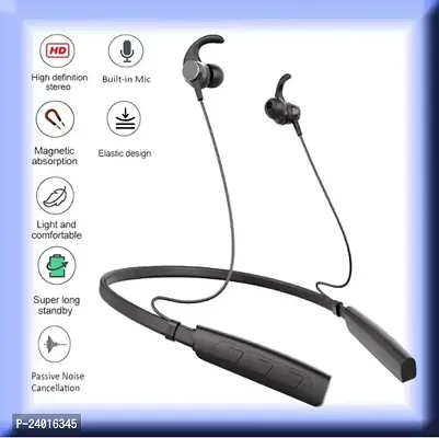 Stylish Rocker in Ear Bluetooth Neckband with Mic Smart Magnetic Buds Fast Charge Upto 25 Hours Playback