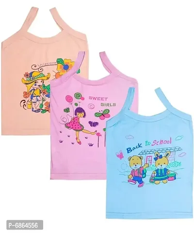 Camisole Vest For Kids  (Multicolor, Pack of 3)-thumb0