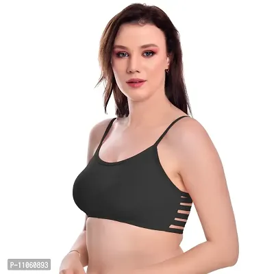 Stylish Back Lycra Plain Padded Full Coverage Bra for Girls  Womens-thumb3