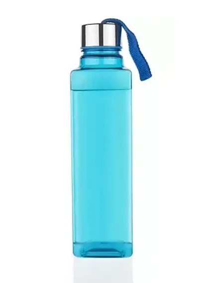 Premium Square Shape Water Bottle with strap for Fridge, Office, Gym 1000 ML Bottle, Pack of 1, Multicolor