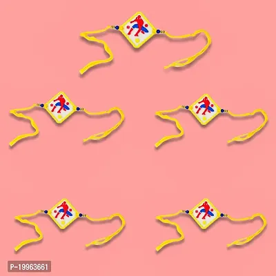 Multicolor, SpiderMan Character dori Rakhi for kids set of 5 rakhis