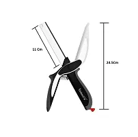 Smart Clever Cutter Kitchen Knife Food Chopper with Locking Hinge - Pack of 1-thumb1