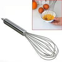 Stainless Steel Hand Whisk Egg and milk Frother,Kitchen Blende Set of Two(25 cms and 22cms) - Pack of 2-thumb1