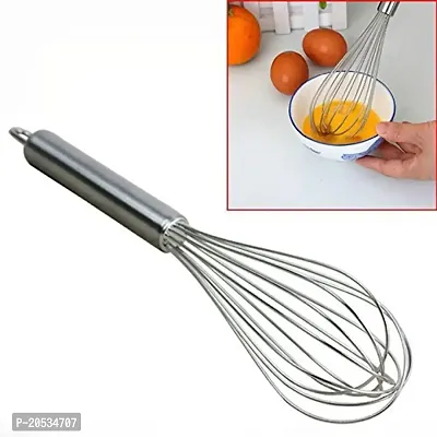 Stainless Steel Big Baloon Hand Whisk Egg and milk Frother,Kitchen Blender (25 cms) - Pack of 1-thumb3