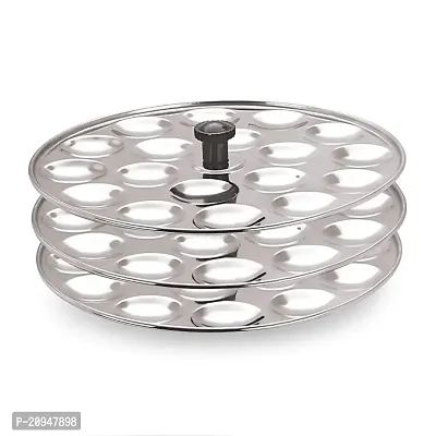 Stainless Steel mini Idli Stand 3 plates for 54 mini idlis (Pack of one idli stand)-thumb0