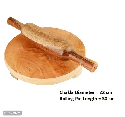 Wooden Chakla Belan Rolling Plate Roti Maker Rolling Pin/Chakla Belan Combo Set for Kitchen-thumb2