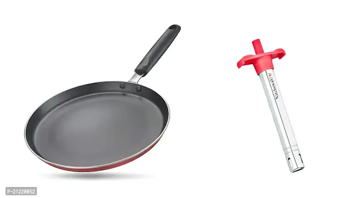 Sturdy Premium Non-Stick Tawa, 285 mm Diameter, 2.6 mm Thickness, ISI Marked With Lighter-thumb0