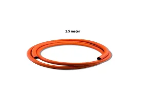 Premium High Quality ISI Marked Lpg Hose Flexible Gas Pipe, Steel Wire Reinforced 1.5 Meter With Ss Lighter And Vegetable Knife, Pack Of 3-thumb1