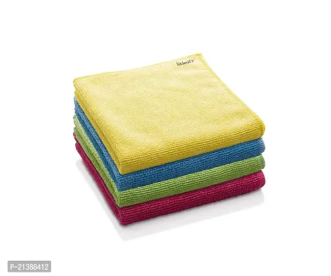 Premium Microfiber Cloth, 3Pcs - 40 Cm X 40cm Multicolor - Highly Absorbent, Lint And Streak Free, All Purpose Cleaning Cloth For Kitchen, Car, Window, Stainless Steel, Silverware