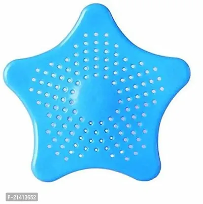 Premium Star Shape Sink Filter Silicone Star Shaped Sink Filter Bathroom Hair Catcher, Drain Strainers Cover Trap For Basin, 1 Pc-thumb0