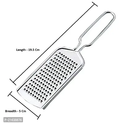 Premium Two Transparent Plastic Fridge Space Saver Food Storage Organizer Basket Rack with Stainless Steel 5 Blade 2 in 1 Veg Cutter with Peeler And Cheese Grater  (Set Of 4) Color may Vary-thumb2