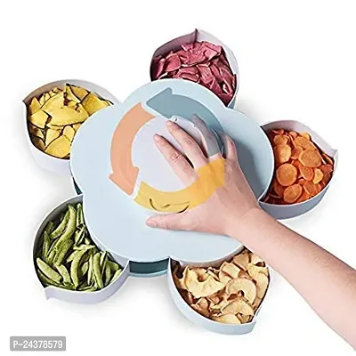 Flower Shape Rotating Dry Fruit and Candy Serving Tray Box with Phone Holder 1 pc-thumb4