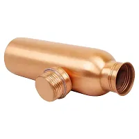 Pure Copper Water Bottle With Plain Matt Finish Design, Drinkware, Storage Purpose, Volume-750 ML, Pack of 1-thumb2