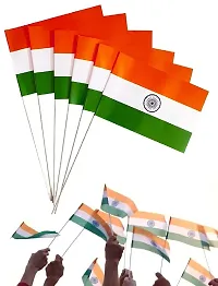 Combo of Tiranga Wrist Band, Flags and Round Pin Badge for Independence Day - Pack of 6-thumb1