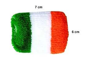 Combo of Tiranga Wrist Band, Flags and Round Pin Badge for Independence Day - Pack of 6-thumb3