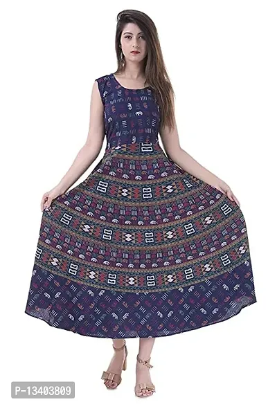 Flared  Printed Rayon Kurta For Women-thumb0