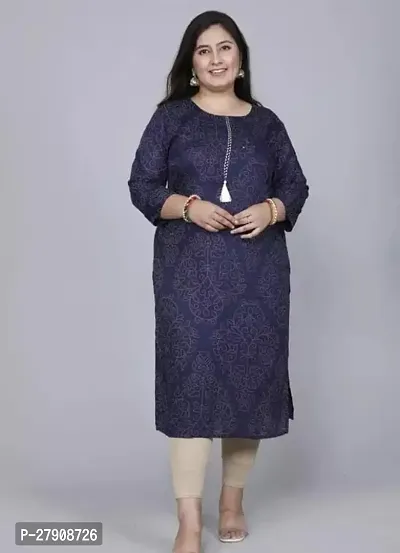 Stylish Blue Rayon Stitched Kurta For Women-thumb0