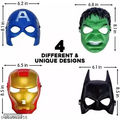 Marvel Character Face Mask For Kids Pack Of 4-thumb2