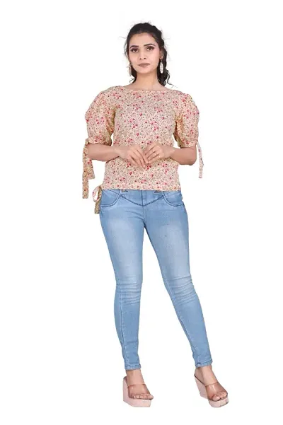 freshta wear AGRAHARI Brother's Women's Readymade Stitched Georgette Top (Multicolor) Size: XX-Large