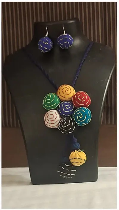 Stylish Fabric Jewellery Set For Women