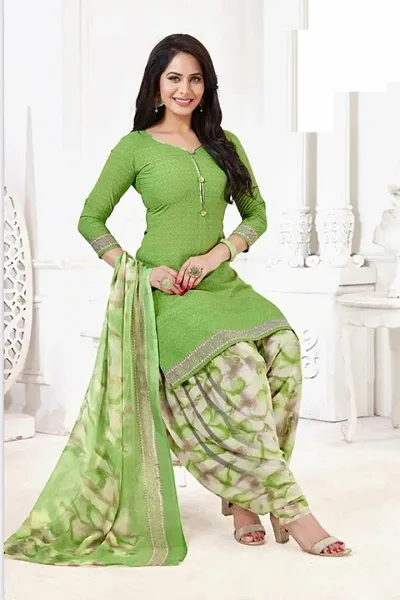 Classic Crepe Dress Material with Dupatta