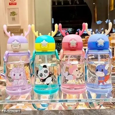 Horn Shape Water Bottle with Cartoon Character (600ml Assorted color-Pack of 1)-thumb4