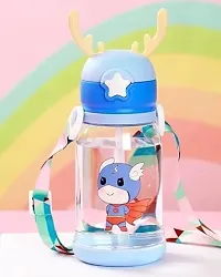 Horn Shape Water Bottle with Cartoon Character (600ml Assorted color-Pack of 1)-thumb4