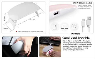 Sun mini LED UV Nail Polish Dryer, Mini Foldable Nail Lamp, Gel Based Nail Polish (Multicolour)-thumb2