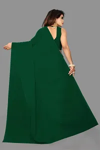 Trendy Lycra Solid Saree For Women-thumb1