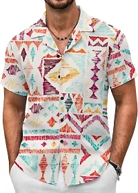 Reliable Multicoloured Cotton Printed Three-Quarter Sleeves Casual Shirt For Men-thumb2