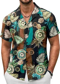 Reliable Multicoloured Cotton Printed Three-Quarter Sleeves Casual Shirt For Men-thumb2