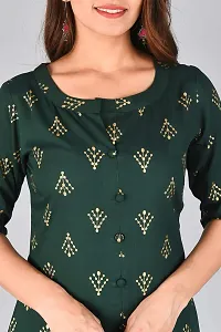 Arbutus Designer Full Printed Straight Kurti with Palazzo Green-thumb4