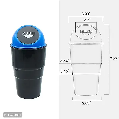 car mini trash bin (dustbin) black and blue color-thumb3