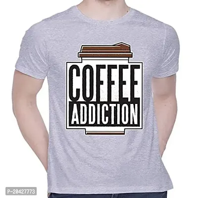 Miami Printed T-Shirt for Unisex Coffee-Addiction Tshirt Casual Half Sleeve Round Neck Cotton T-Shirt-thumb0