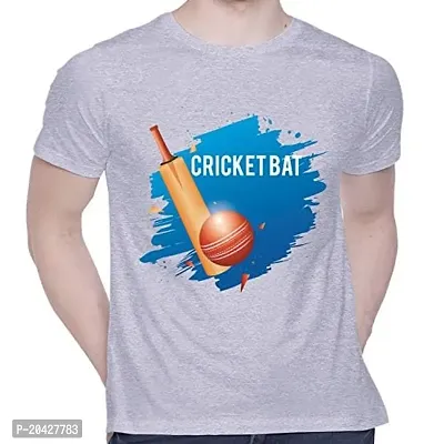 Graphic Printed T-Shirt for Unisex Cricket Tshirt Casual Half Sleeve Round Neck Cotton T-Shirt-thumb0