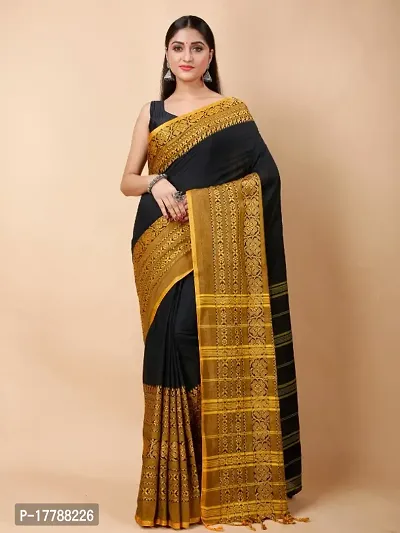 Black Khadi Cotton Saree /pure Mercerized Cotton Begumpuri Saree With Blouse  Piece/handwoven Soft Cotton Saree/cotton Jamdani Sari - Etsy