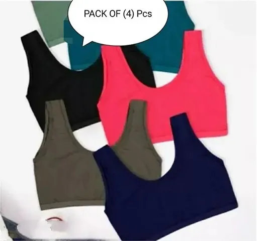 Stylish Polycotton Bra For Women Pack Of 4