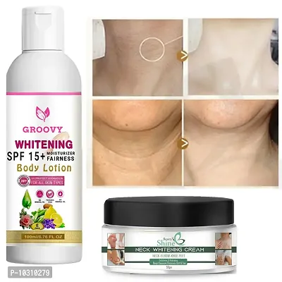 &nbsp;Groovy Whitening Body Lotion On Skin Lighten And Brightening Body Lotion Cream-Brightening For Women And Men 100 Ml With Whitening Cream Pack Of 2-thumb0