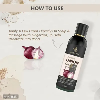 Black Seed Onion Hair Oil- Controls Hair Fall - NO Mineral Oil, Silicones ONION HAIR OIL (50ML) (PACK OF 1)-thumb2