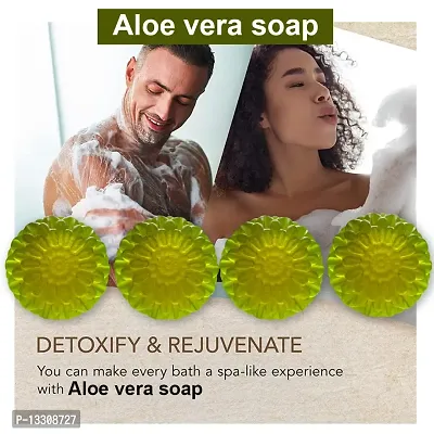 Aloe Vera Soap With Ginger For A Warming Sensation-100 Grams Each, Pack Of 4