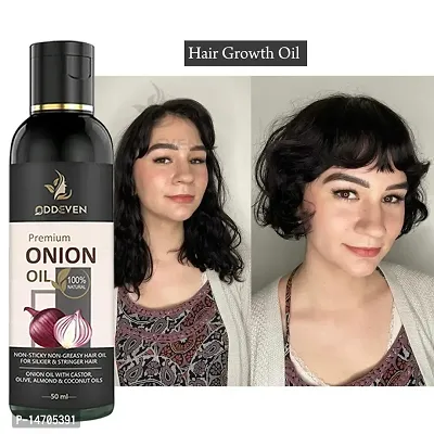 Anti hair fall and Fast Hair growth Red Onion Hair oil with 18 Herbs Essential Oil for hair care ONION HAIR OIL (50ML) (PACK OF 1)-thumb0