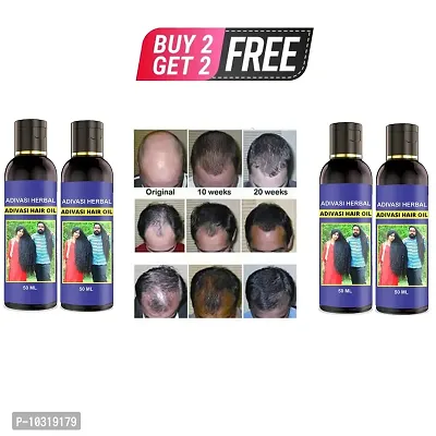 Herbal Premium Quality Hair Oil For Hair Regrowth - Hair Fall Control Hair Oil 50 Ml Buy 2 Get 2 Free