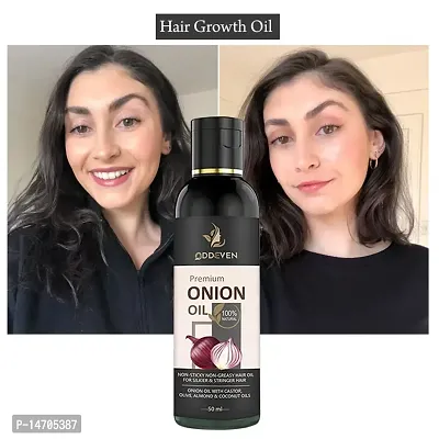 Black Seed Onion Hair Oil- Controls Hair Fall - NO Mineral Oil, Silicones ONION HAIR OIL (50ML) (PACK OF 1)-thumb0