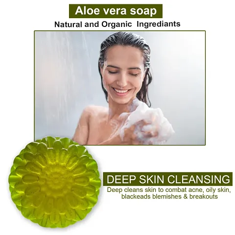 Deep Cleansing Aloe Vera Soap For A Refreshing Bath-100 Grams Each, Multipack