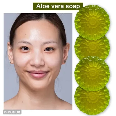 Natural Aloe Vera Soap For Gentle Cleansing-100 Grams Each, Pack Of 4