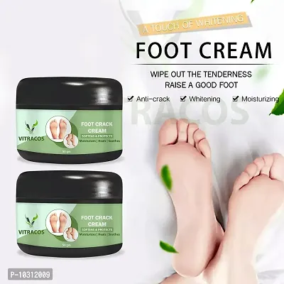 Crack Cream For Dry Cracked Heels And Feet Foot Crack Cream Enriched With Aloevera Grapes Rosealmonds Lavender - 50 Grams Each, Pack Of 2