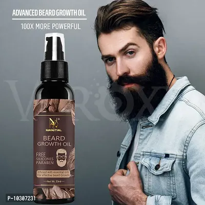 Nainital Beard Growth Oil - More Beard Growth, With Redensyl, 8 Natural Oils Including Jojoba Oil, Vitamin E, Nourishment And Strengthening, No Harmful Chemicals Hair Oil- 50 ml-thumb0