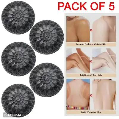 Charcoal Soap For And Brightening, Deep Cleaning Skin Care Beauty&nbsp;- Pack Of 5, 100 Grams Each-thumb0