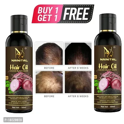 Onion Hair Oil With 14 Essential Oils For Hair Regrowth, Dandruff Control , Black Seed - Hair Care , For Hair Growth Blend Of Multiple Essential Oils Hair Oil For Man And Women 50Mlbuy 1 Get 1 Free-thumb0